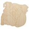 English Bulldog Head Unfinished Wood Shape Piece Cutout for DIY Craft Projects